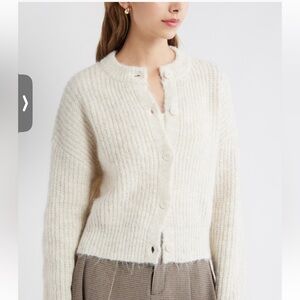 NWT - Open Knit Chunky Knit Cardigan in Oatmeal Heather